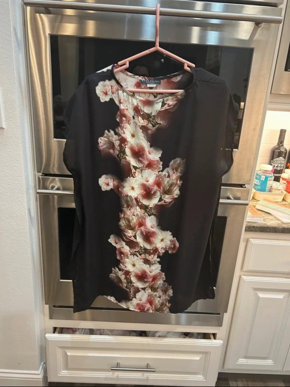 bryn Walker floral column tunic top size L GUC